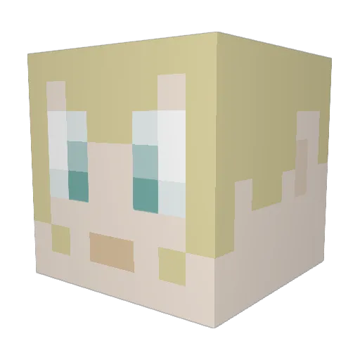 Emo_kisiel Minecraft avatar head, 3D render