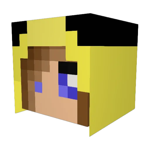 Emobunny14 Minecraft avatar head, 3D render
