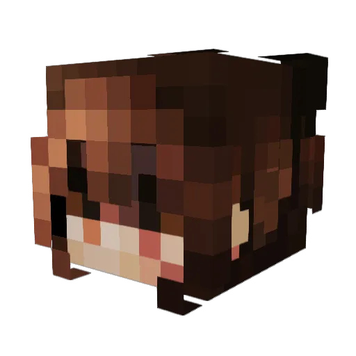 Emodious Minecraft avatar head, 3D render