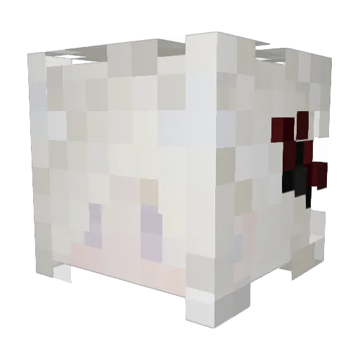 Emoji011 Minecraft avatar head, 3D render