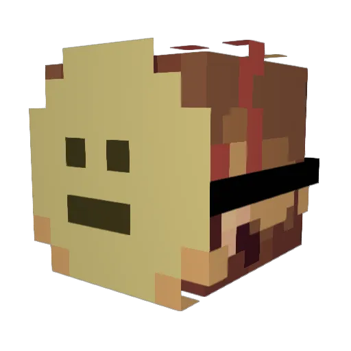 EmojiBurst Minecraft avatar head, 3D render