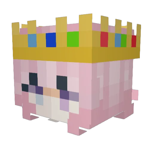 EmojiHeartFace Minecraft avatar head, 3D render