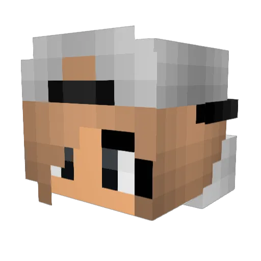EmojiNam Minecraft avatar head, 3D render