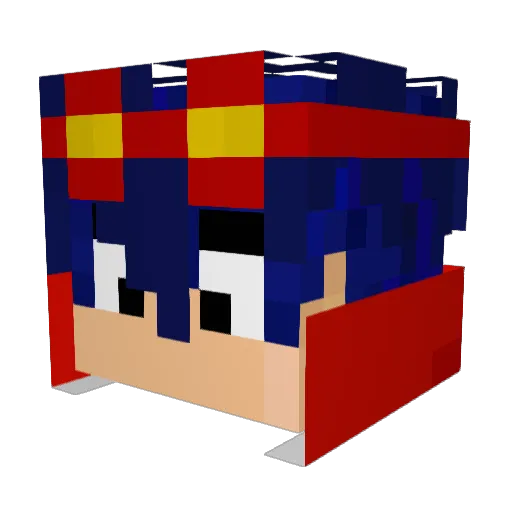 Emojick Minecraft avatar head, 3D render