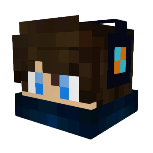 Emok305 Minecraft avatar head, 3D render