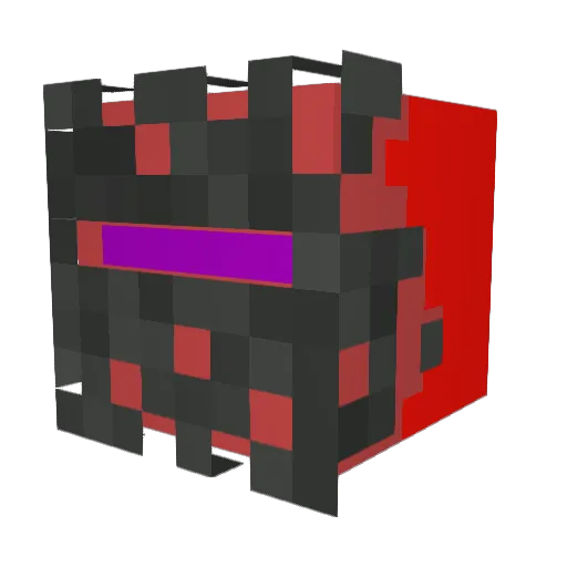 Emolar Minecraft avatar head, 3D render