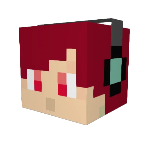Emolga587 Minecraft avatar head, 3D render