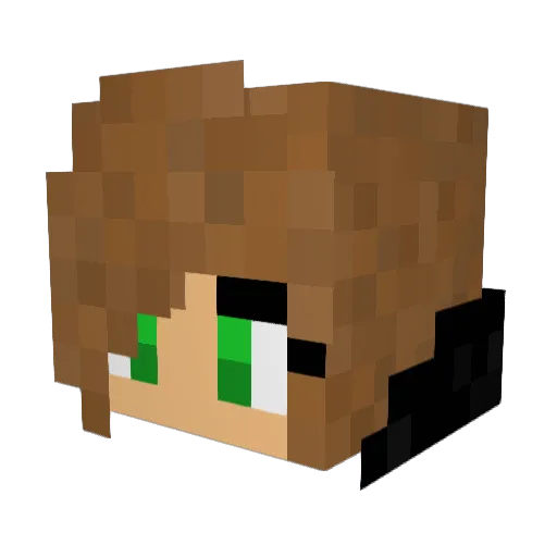 Emolia86 Minecraft avatar head, 3D render