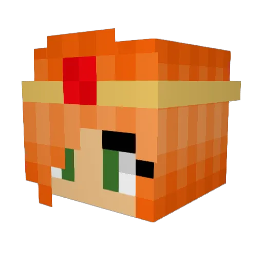 Emonie55 Minecraft avatar head, 3D render