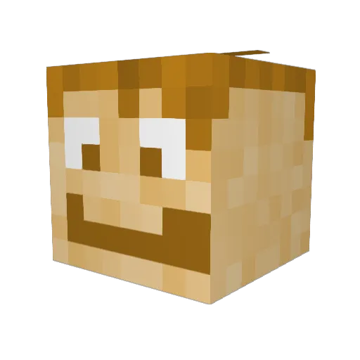 Emonke231 Minecraft avatar head, 3D render