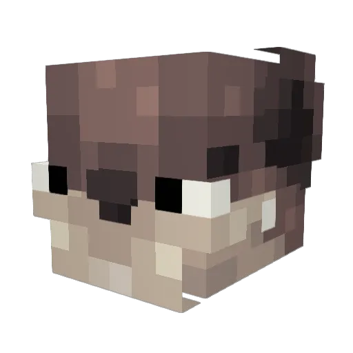 Emorald Minecraft avatar head, 3D render