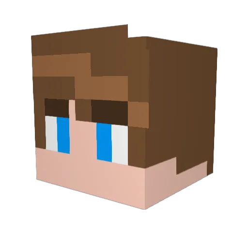 Emory_Games Minecraft avatar head, 3D render