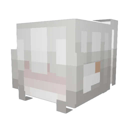 Emos Minecraft avatar head, 3D render