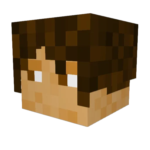 Emosch Minecraft avatar head, 3D render