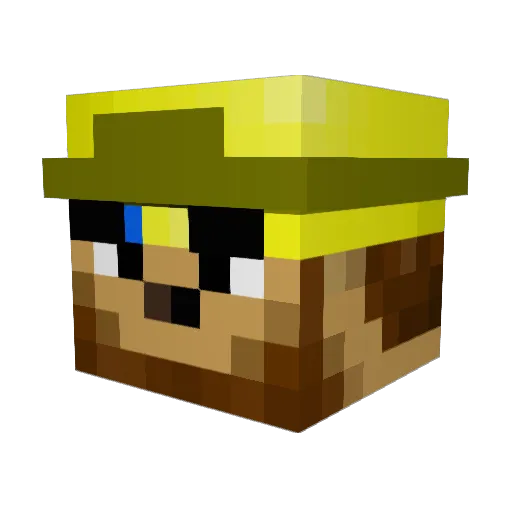 Emosewaj Minecraft avatar head, 3D render