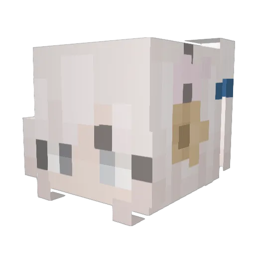 Emotiqnal Minecraft avatar head, 3D render