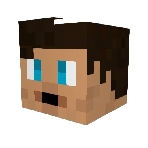 EmpPal Minecraft avatar head, 3D render