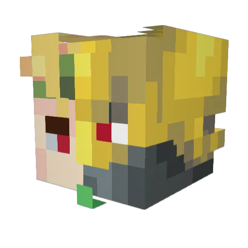 Emp_Mor Minecraft avatar head, 3D render