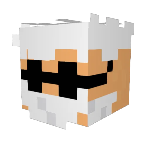 Emparedado Minecraft avatar head, 3D render