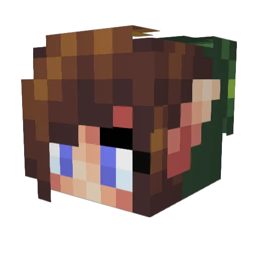Empassable Minecraft avatar head, 3D render