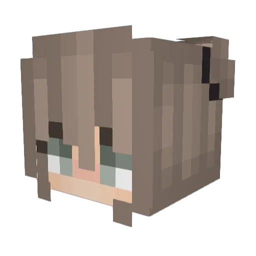 Empathische Minecraft avatar head, 3D render