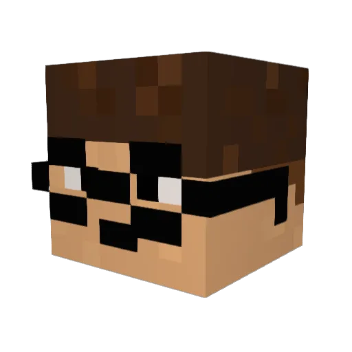 EmperaHiroHito Minecraft avatar head, 3D render