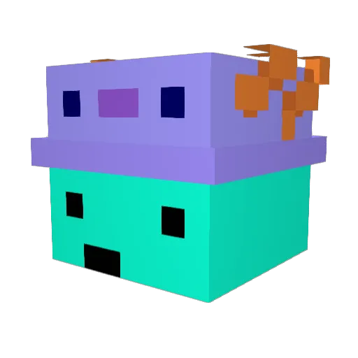 EmpereurZak Minecraft avatar head, 3D render