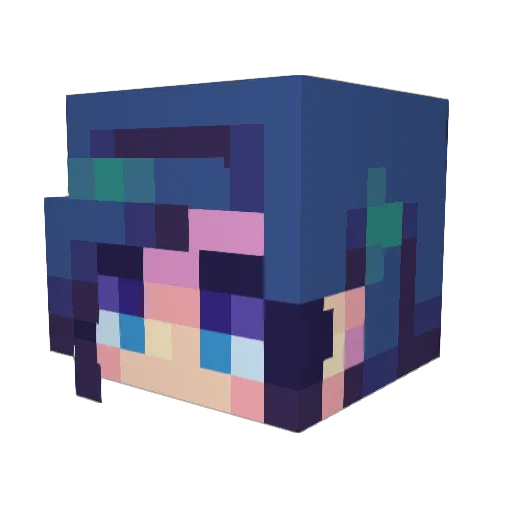 EmperorBeat Minecraft avatar head, 3D render
