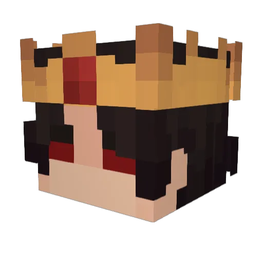 EmperorCorbin Minecraft avatar head, 3D render