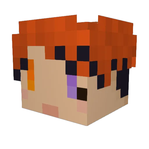 EmperorDenir Minecraft avatar head, 3D render