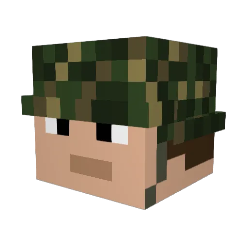 EmperorExo Minecraft avatar head, 3D render