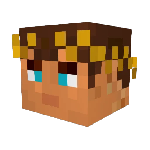 EmperorHD Minecraft avatar head, 3D render