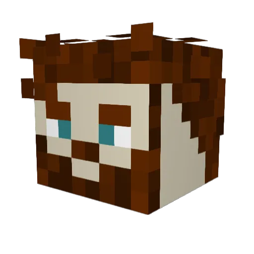 EmperorJ2 Minecraft avatar head, 3D render