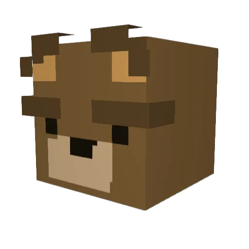 EmperorRei Minecraft avatar head, 3D render