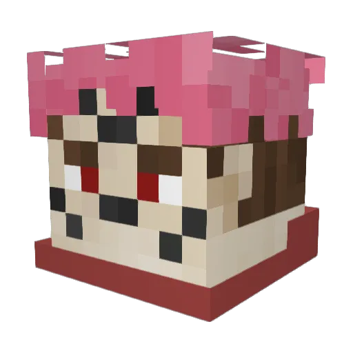 EmperorVryko Minecraft avatar head, 3D render