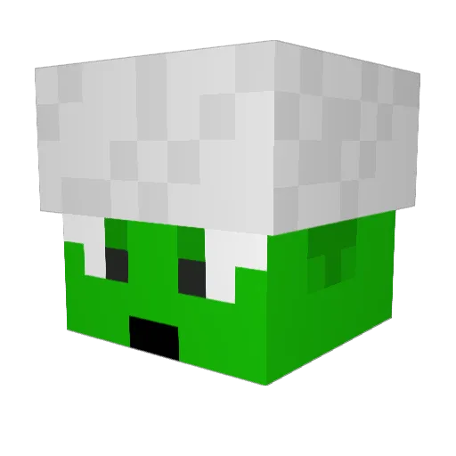 EmperorWong Minecraft avatar head, 3D render
