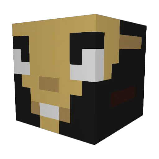 Emperor_Kuzco_ Minecraft avatar head, 3D render