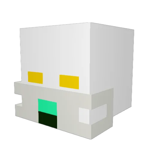 Emperrors Minecraft avatar head, 3D render