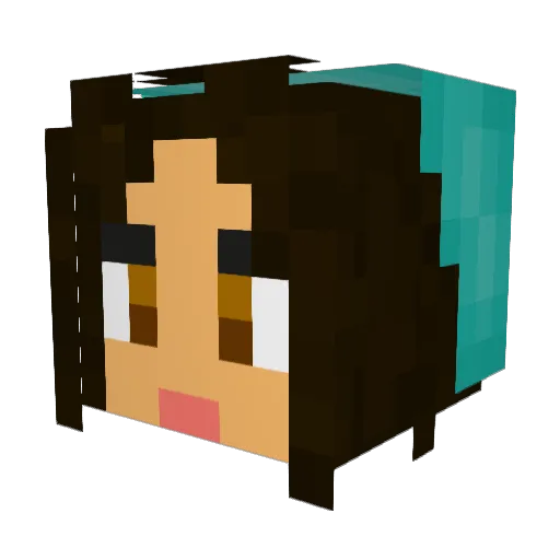 Empey3Player Minecraft avatar head, 3D render