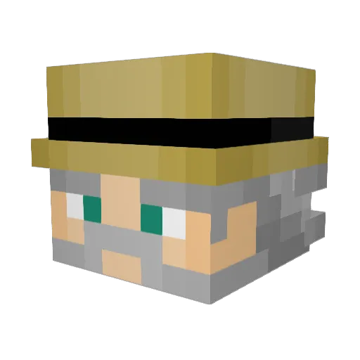 EmphaticMoney31 Minecraft avatar head, 3D render