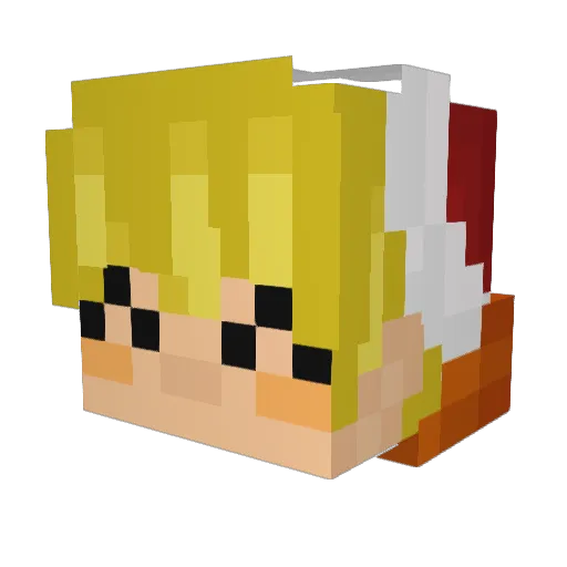 Empiodge Minecraft avatar head, 3D render