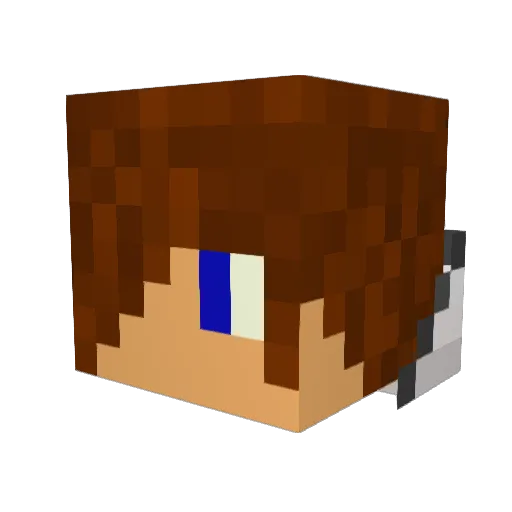 EmpoIgado Minecraft avatar head, 3D render