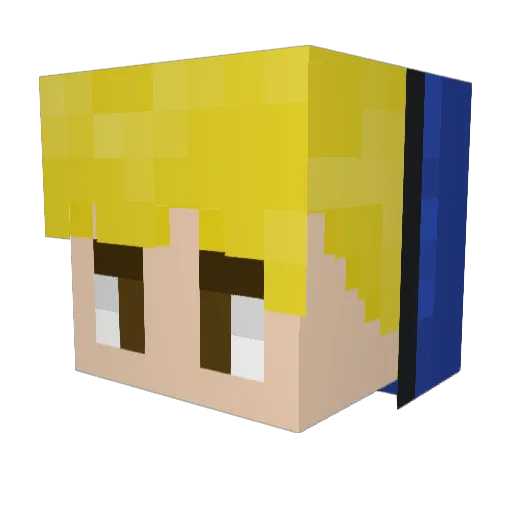 EmpororCD Minecraft avatar head, 3D render