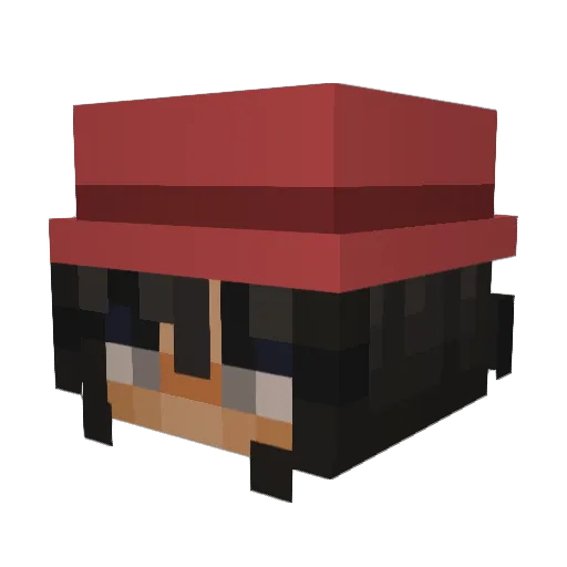 Empoule Minecraft avatar head, 3D render