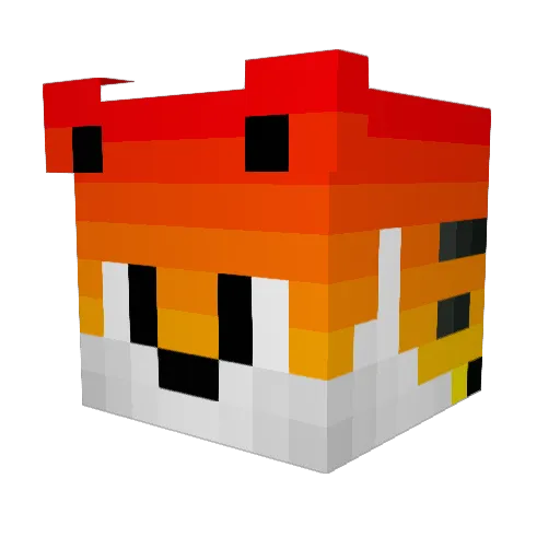 EmppV Minecraft avatar head, 3D render