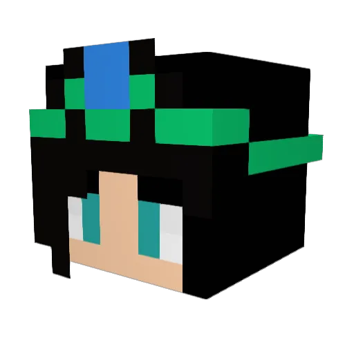 EmpressEm Minecraft avatar head, 3D render
