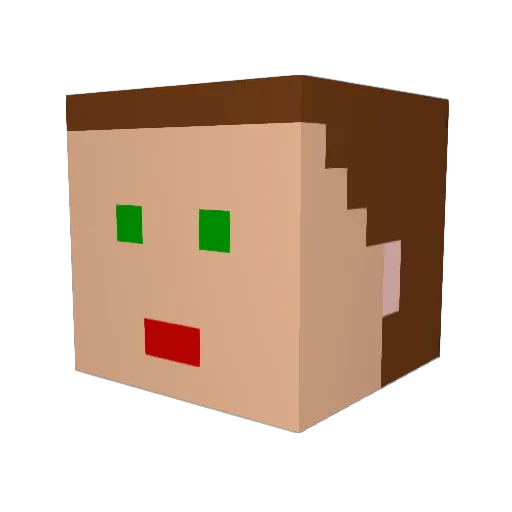 Empress_J Minecraft avatar head, 3D render
