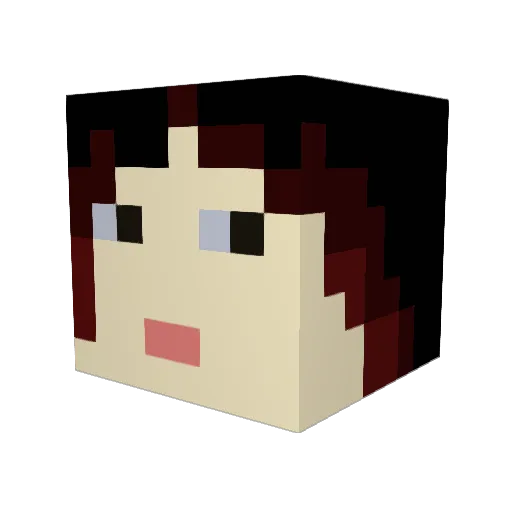 Empress_of_Hell Minecraft avatar head, 3D render