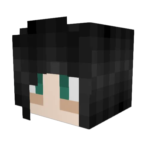 Empthy Minecraft avatar head, 3D render