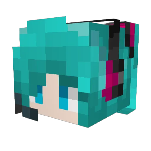 Emptiness_0 Minecraft avatar head, 3D render